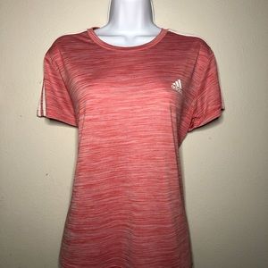 Adidas striped pink T-shirt